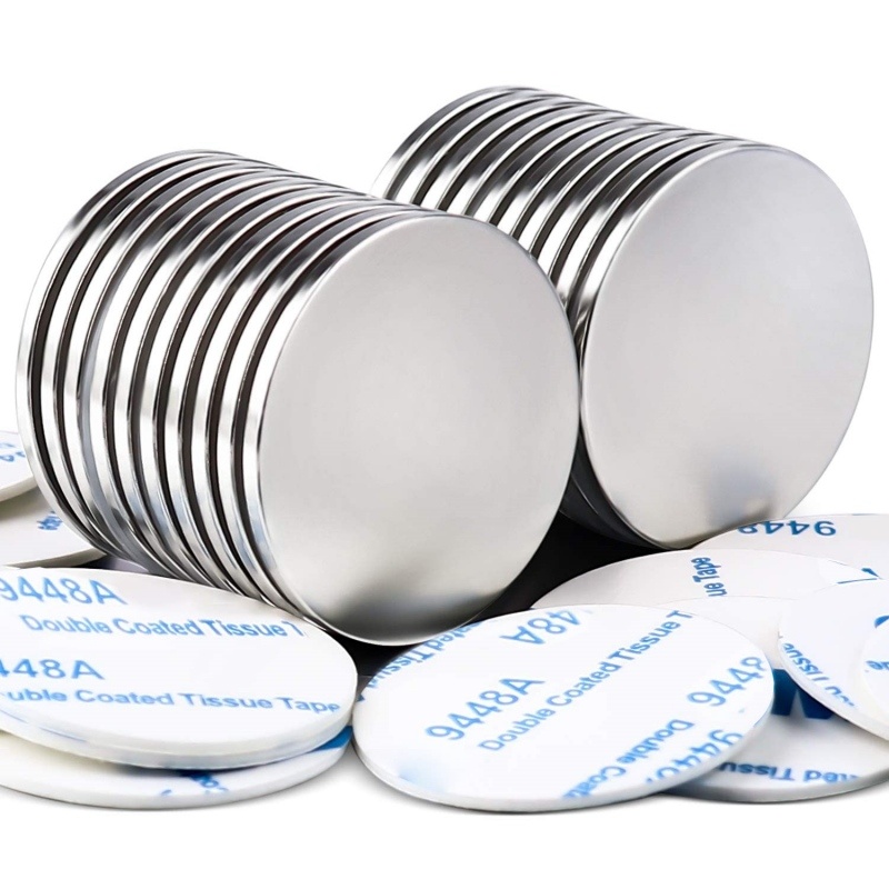 High Magnetic force adhesive round magnet