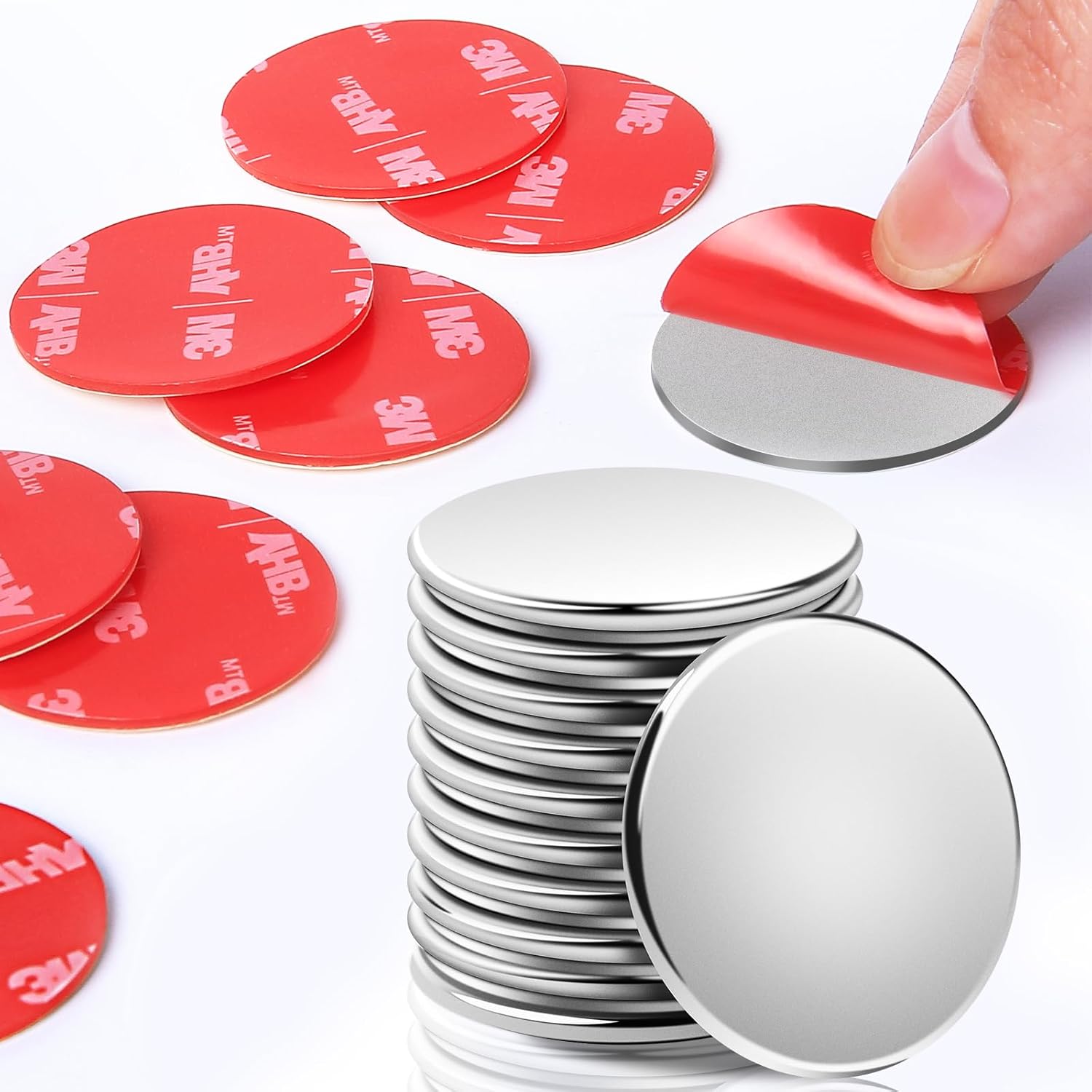 Custom Strong Neodymium Disc Magnet With Adhesive Custom Strong Neodymium Disc Magnet With Adhesive