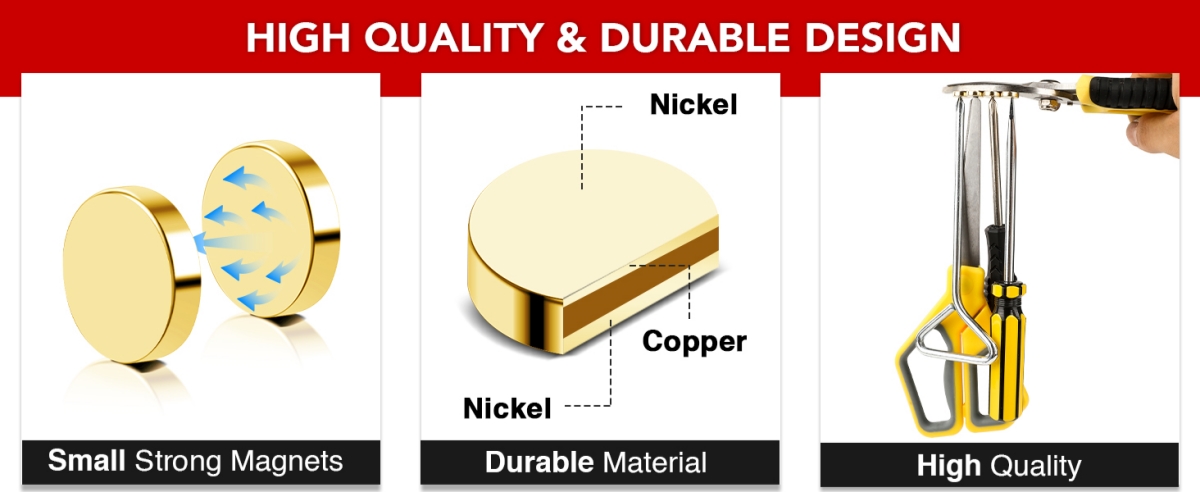 Factory Custom Sizes Golden Round Neodymium Magnet For DIY
