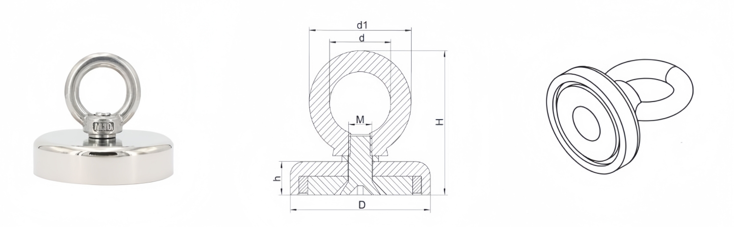 Super strong hoist ring neodymium magnet Super strong hoist ring neodymium magnet