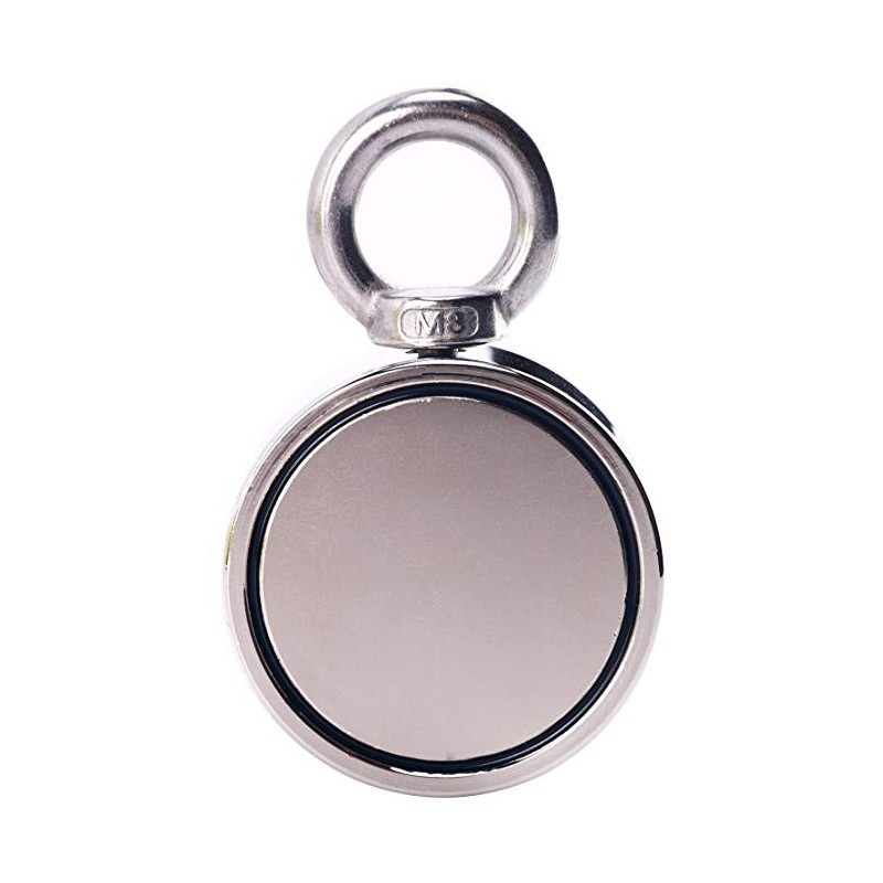 Powerful dia 75mm fishing magnet with steel ring Powerful dia 75mm fishing magnet with steel ring