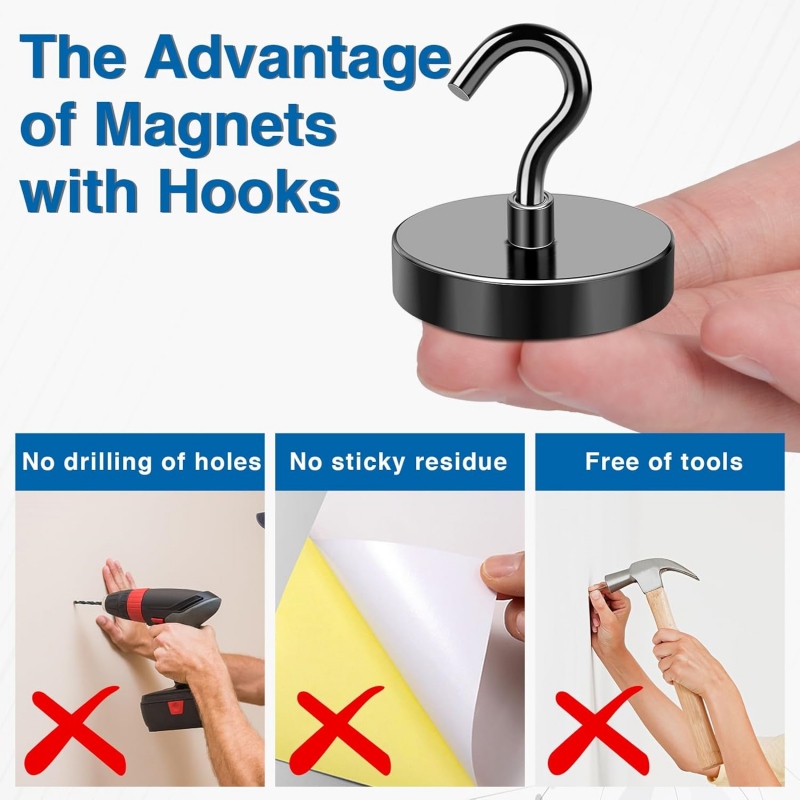 Large Magnetic Hooks with epoxy coating