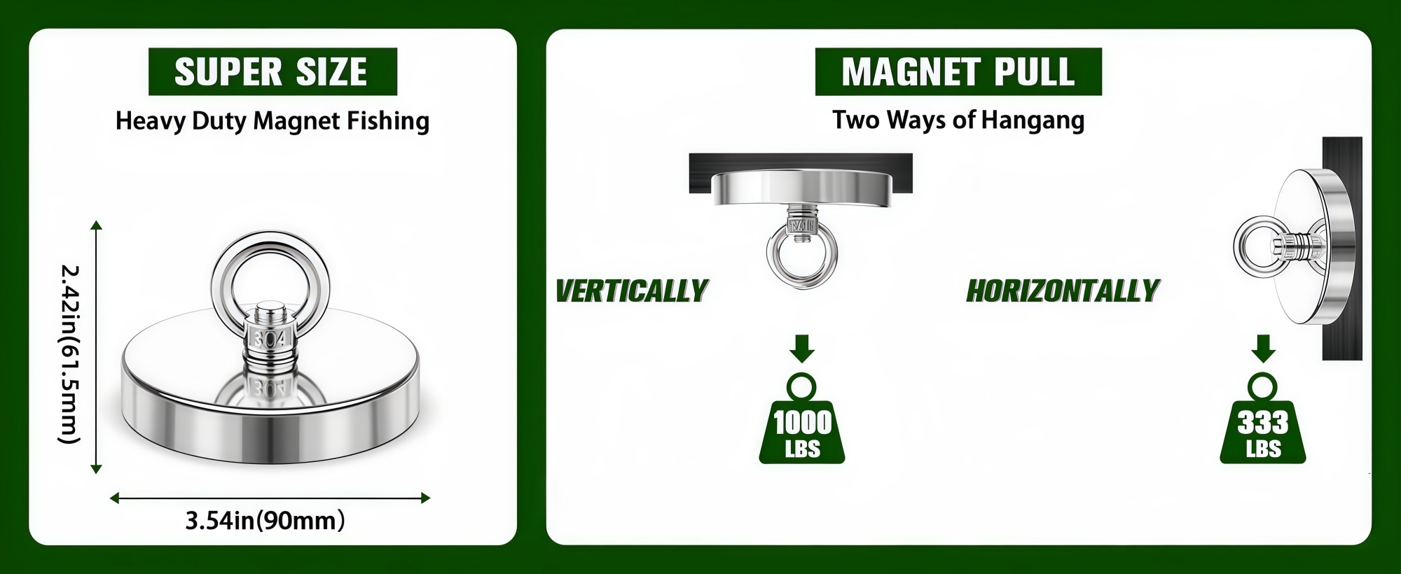 1000 LBS Super Strong Fishing Magnet For Retrieving Items