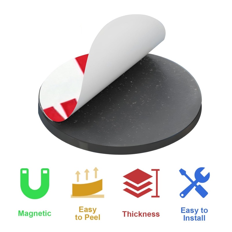 Whiteboard Crafts Fridge Flexible Round Magnets With Adhesive Backing