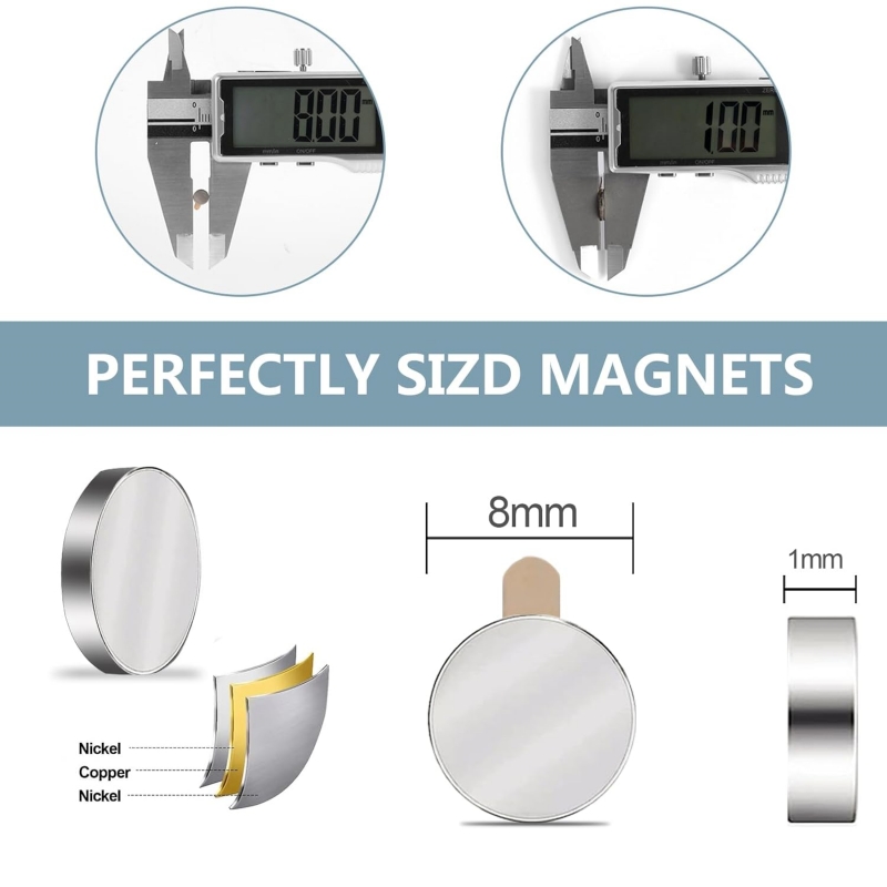 Dropshipping Custom Bulk Sale D8x1mm Round Adhesive Magnets
