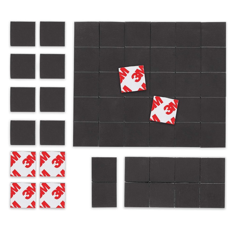 Thin Square Flexible Magnets With Strong Adhesive Backing