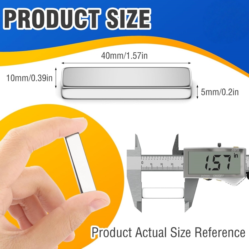 Extra Strong Dropship 40x10x5mm Rectangular Neodymium Bar Magnets