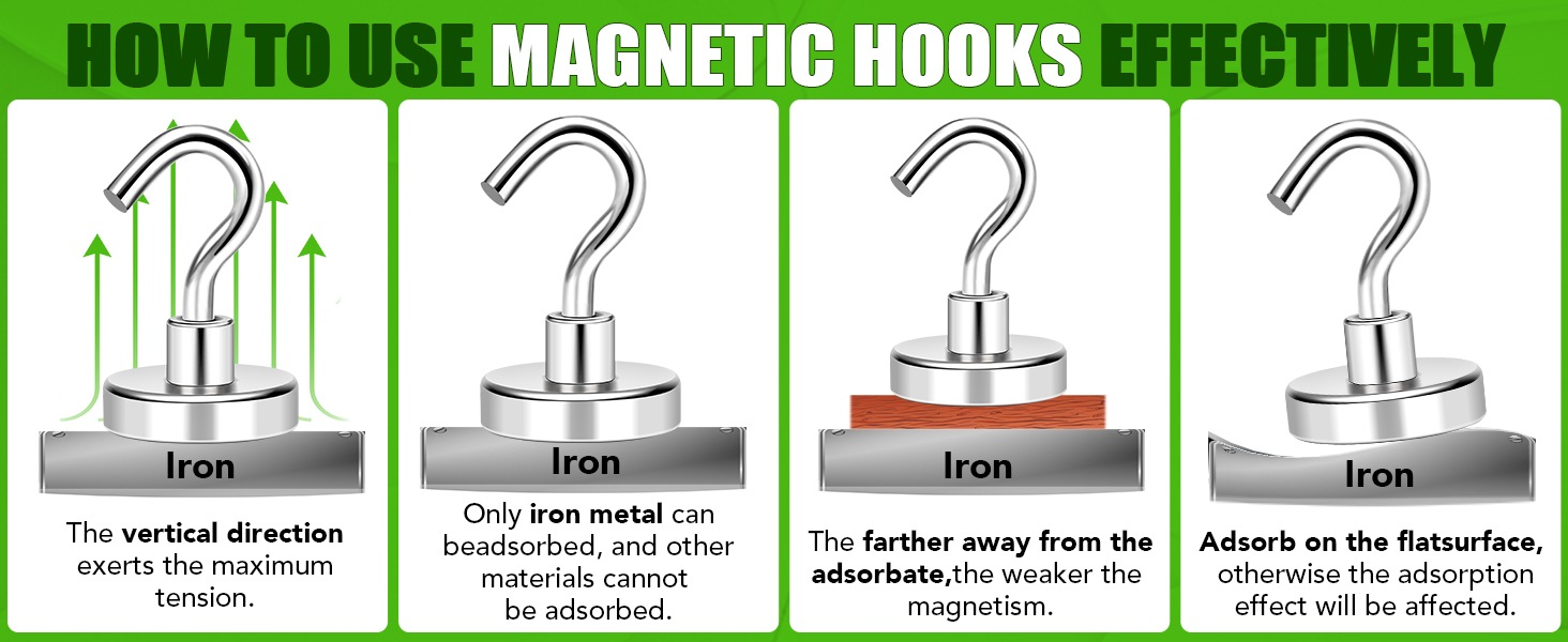 Silver nickel coating round base magnetic hook