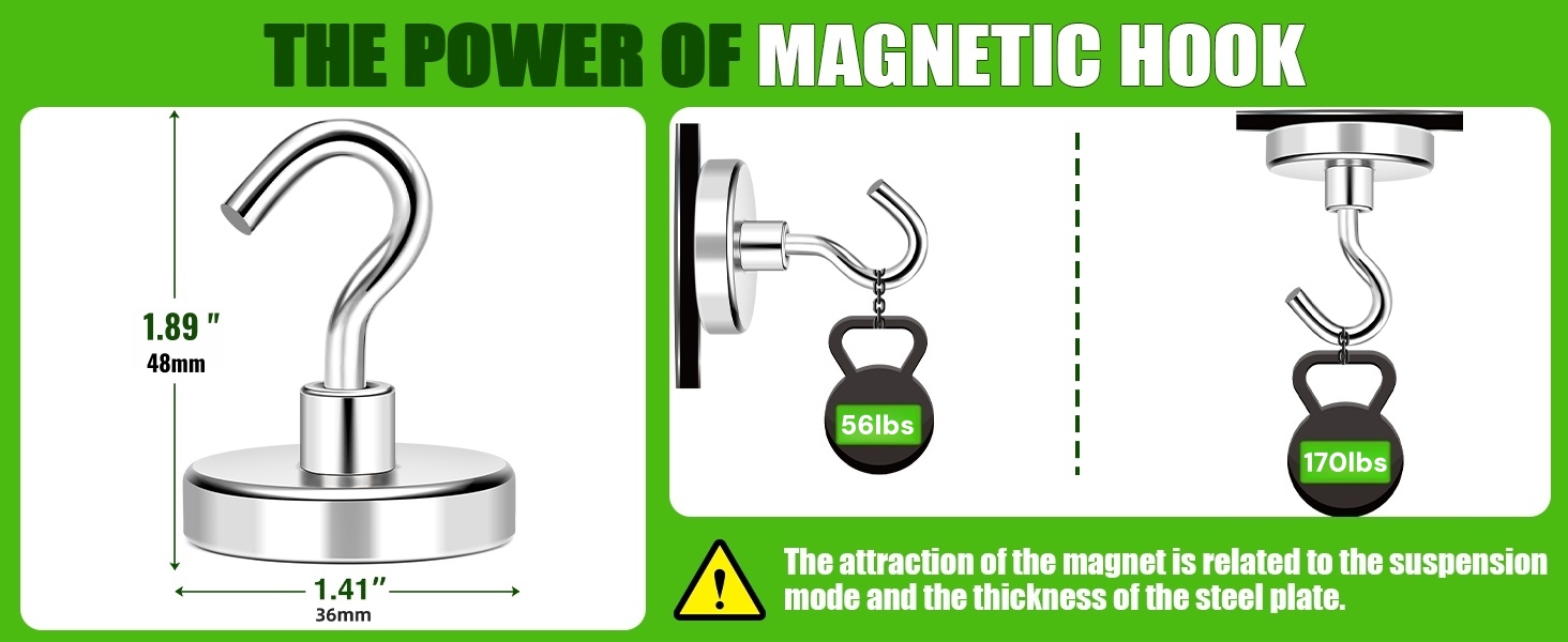 Bulk Sale 170LBS Heavy Duty Neodymium Magnetic Hooks
