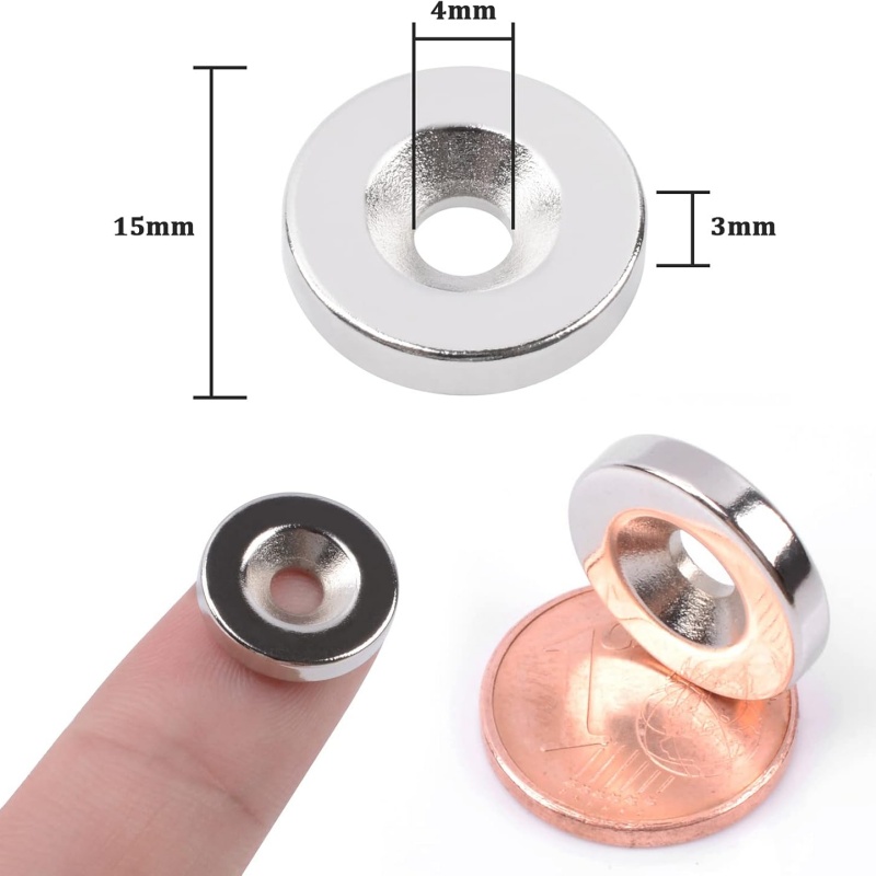 15x3 M4 countersunk magnets for sale