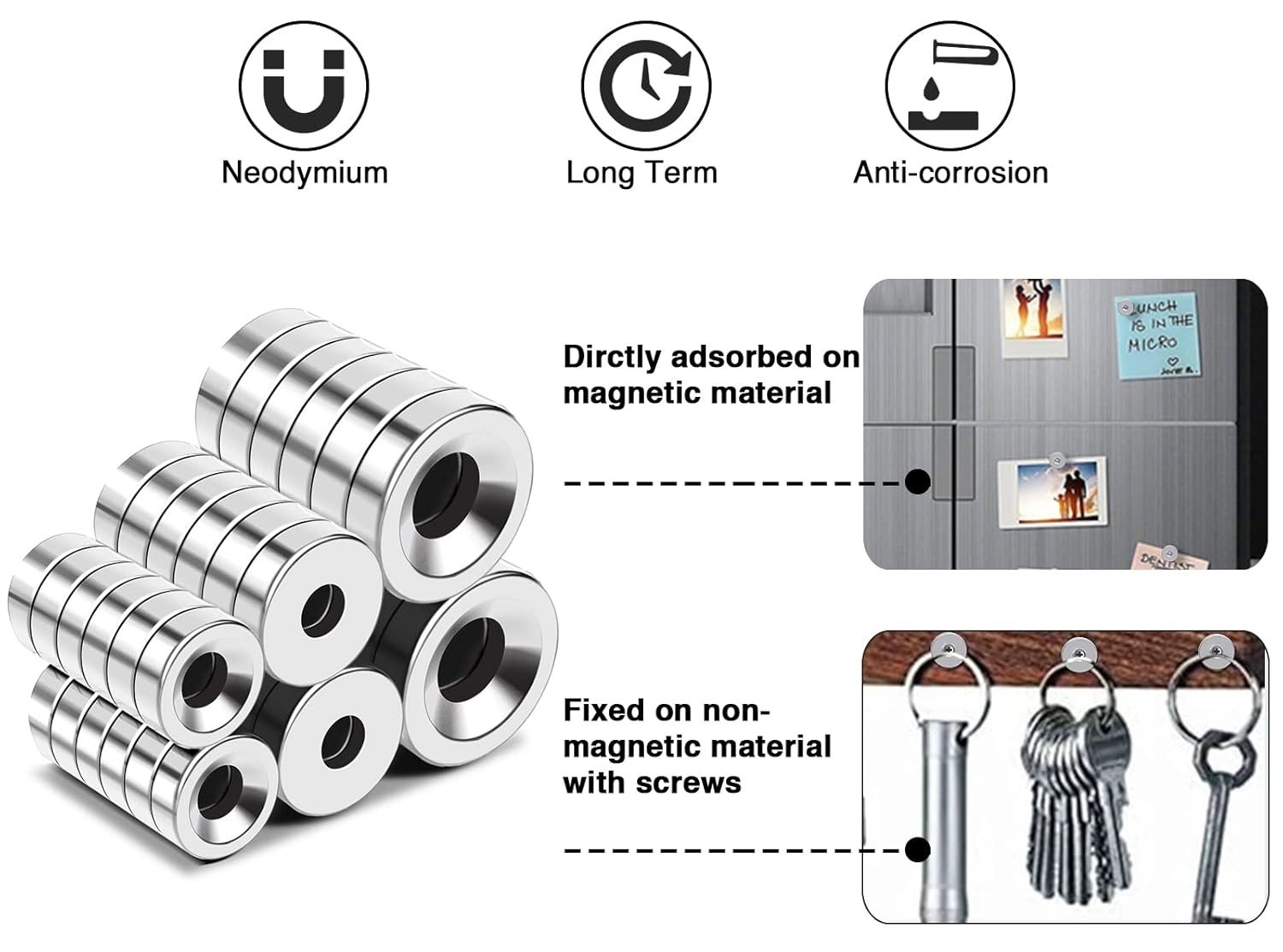 heavy duty rare earth countersunk disc magnet